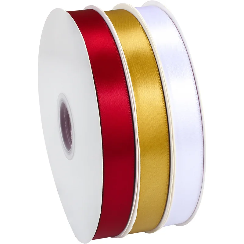 
Rose Flower Bowknot Satin Ribbon Wedding Exquisite Gift Box Packaging Christmas Polyester Ribbon 