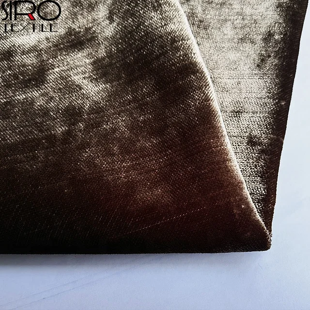 High quality multi-color woven 100% polyester shiny cut pile velvet sofa fabric upholstery 420gsm