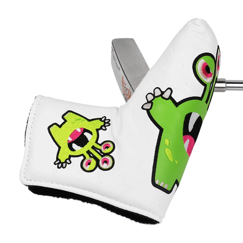 Cute Amine Patterns Blade PU Leather Golf Club Headcovers for Junior