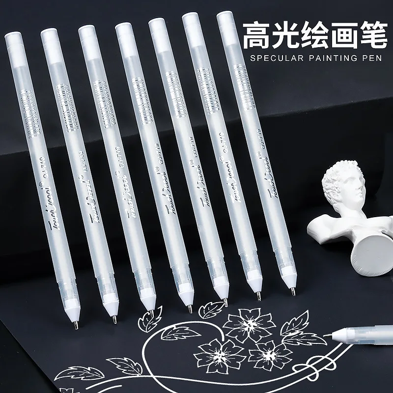 0.8 mm Highlight art special   white  DIY painting drawing liner graffiti pen