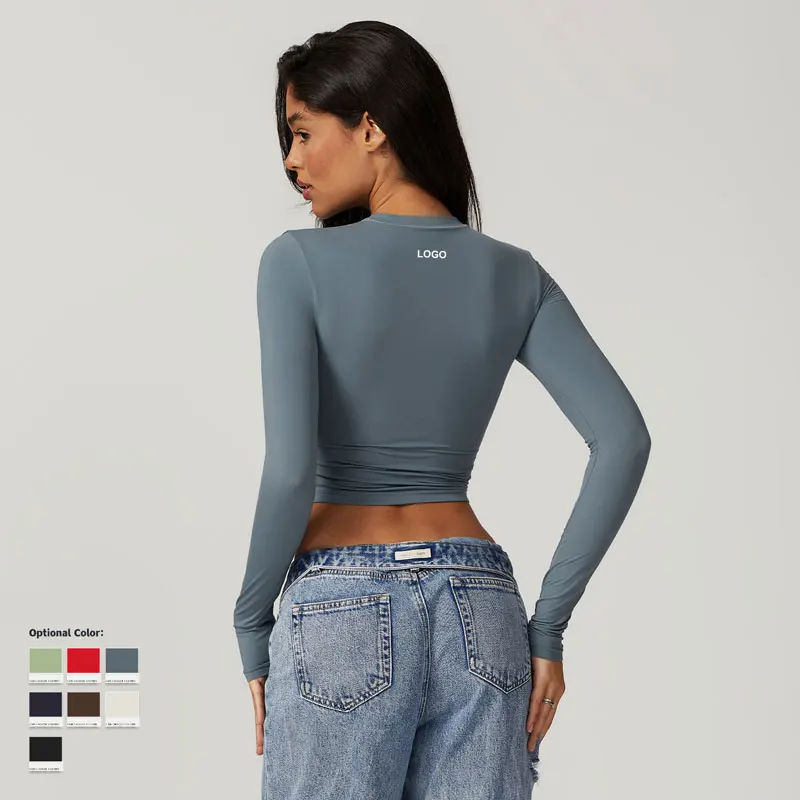 workout Fitness T Shirt Women Slim Fit Long Sleeve Shirts Super Soft Sports T-shirt Lightweight Casual Wear Yoga Running Tops