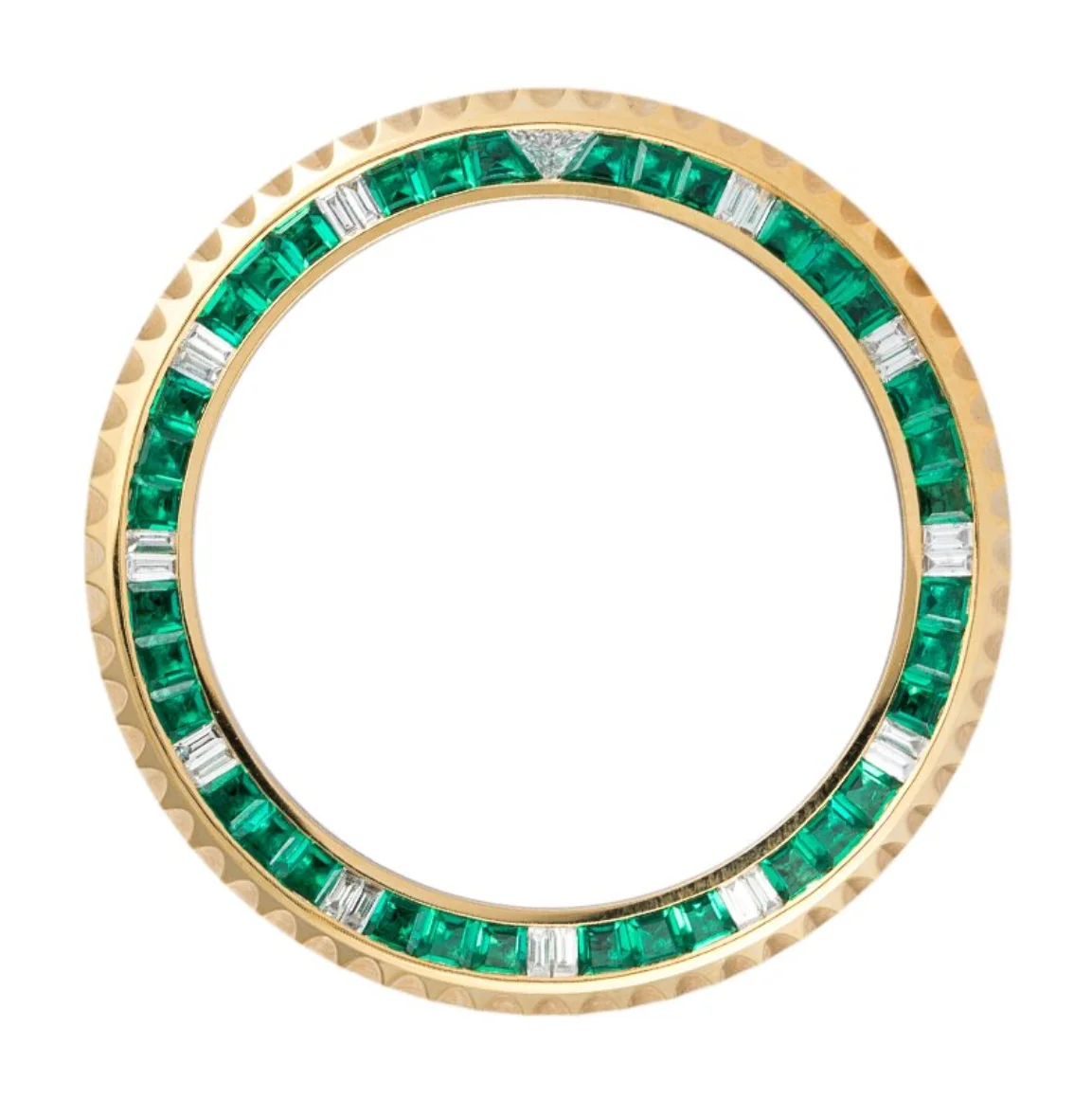 Stainless steel bezel 18kgold diamond Synthetic gem Moissanite CVD  Suitable for brand watches