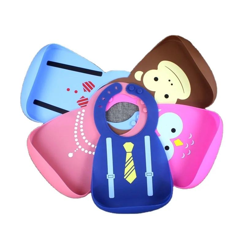 
silicone baby drooling bib Toddler Feeding kids bibs apron 