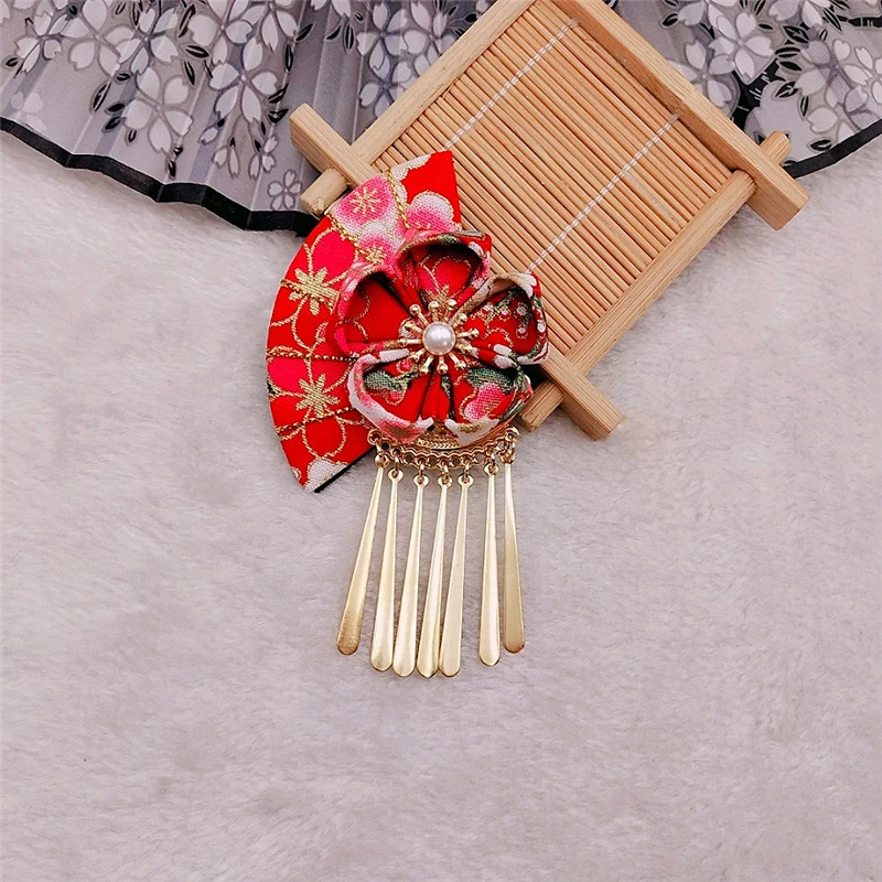 Заколка для волос в японском стиле Сакура, кролик, кисточка, 1 шт., заколка для волос, аксессуары для волос, Декор, реквизит для косплея, подарок для женщин и девочек