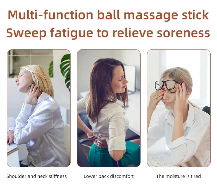 heating Red LED Light Heated Painless Slimming Yoga Deep Tissue Massage Device 360 Rotating Inner Ball Roller For Whole Body