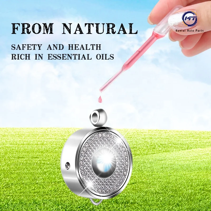Luxury diamond OEM Logo Hanging style Car Air Freshener Car perfume