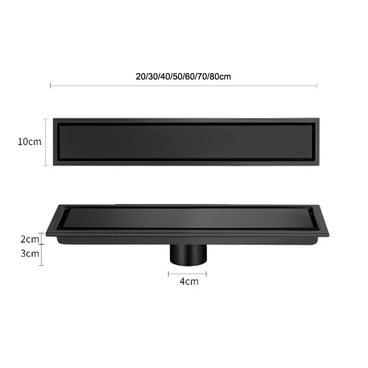 600mm tile insert stainless steel  floor drain flap anti-odor floor drain with big flow capacity invisible shower floor drain