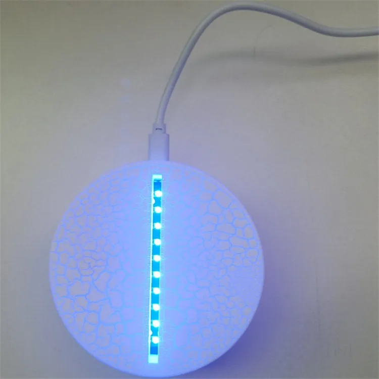 Kid Cartoon Creative Night Light 3D LED Illusion Crack Lamp Desk Lamp 16 Color Shine Home Bedside Remote Decor Lamp Kid