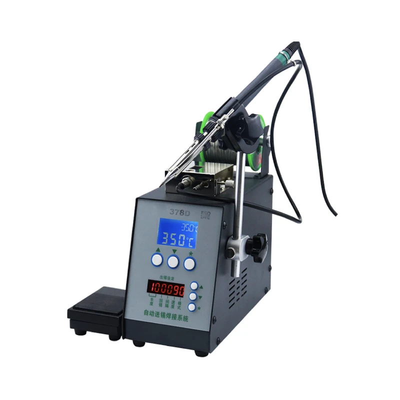 High Quality 378D Foot Operated Solder Feeder 70W Rework Soldering Station Adjustable Automatic Soldering Machine