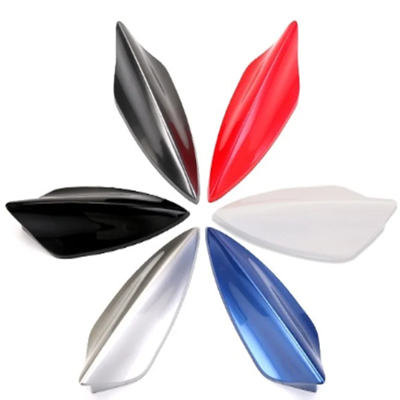 
New Car Decoration Shark Fin Special Antenna With Signal Radio Roof Paste Tail Modification Without Holes 