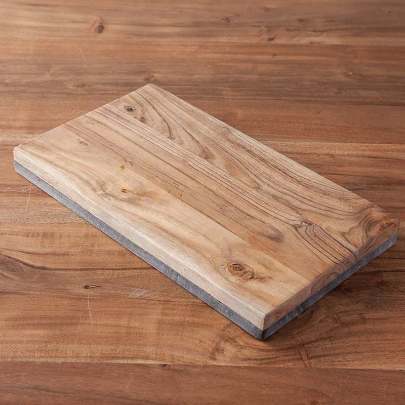 wholesale reversible rectangle marble acacia wood cutting board wooden serving board