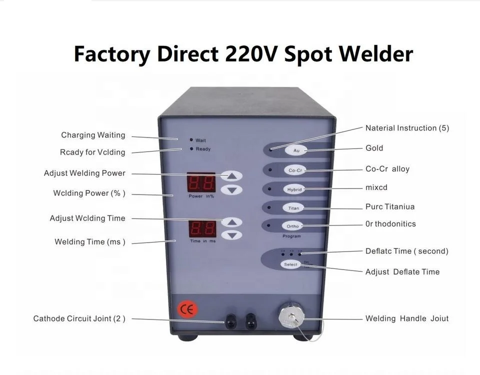 Hot sale 100A Mini Spot  Welding Machine For Jewelry Welding Gold Silver Copper Lines Portable  Small Welder Machine