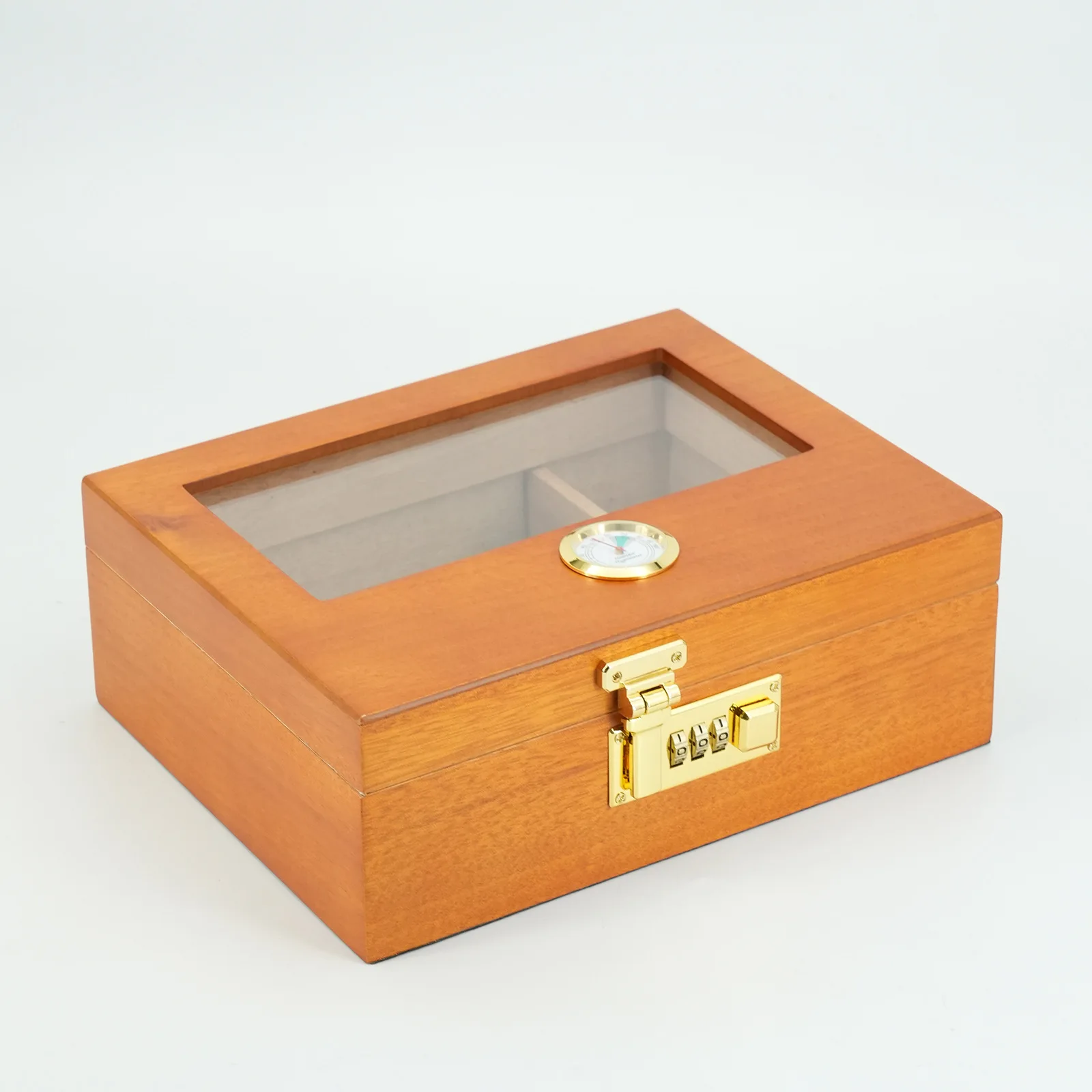 Luxury 6 pack combination lock Cedar Wood Cigar Box  cigar humidor box large humidor cigar gift box for lovers