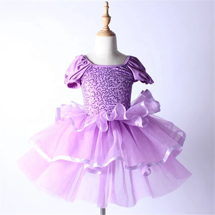 Toddler Sequined White Ballet Tutu Dress Girls Jazz Dance Costumes Children Ballerinas Tutu Outfits Kids Ballroom Dance Clothes
