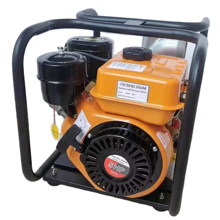 Маленький размер ручной запуск 3-дюймовый дизельный водяный насос 5HP водяной дизельного двигателя