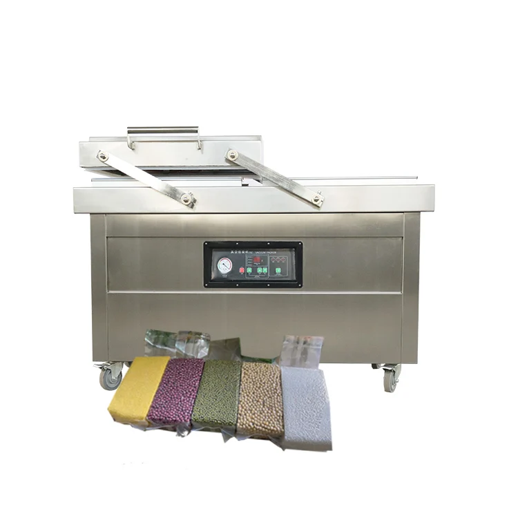 Dz series double chamber smoked meat vacuum packing machine dry fish /meat/food packing