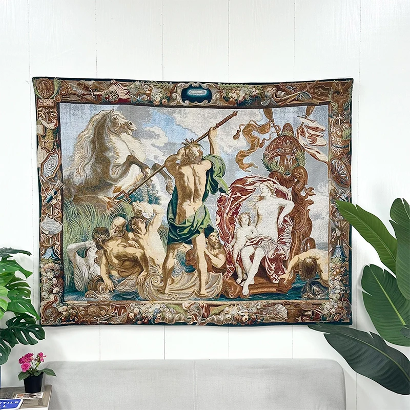 Image custom or sample custom Manufacturer woven  tapestry wall hanging art anime tapestry custom