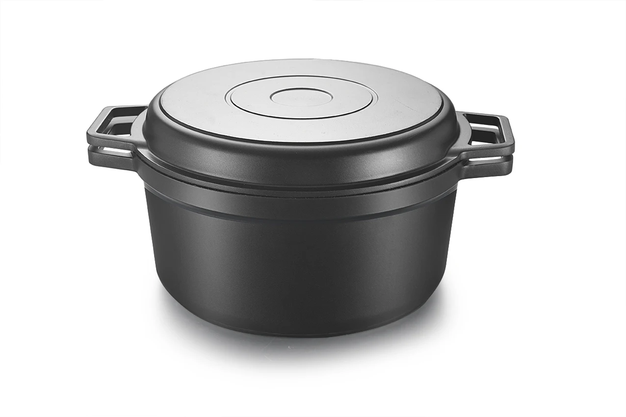 Eco-Friendly Multifunctional Granite Cookware Set with Die-Cast Aluminium Lid Soft Touch Handles for Home Kitchen Cooking