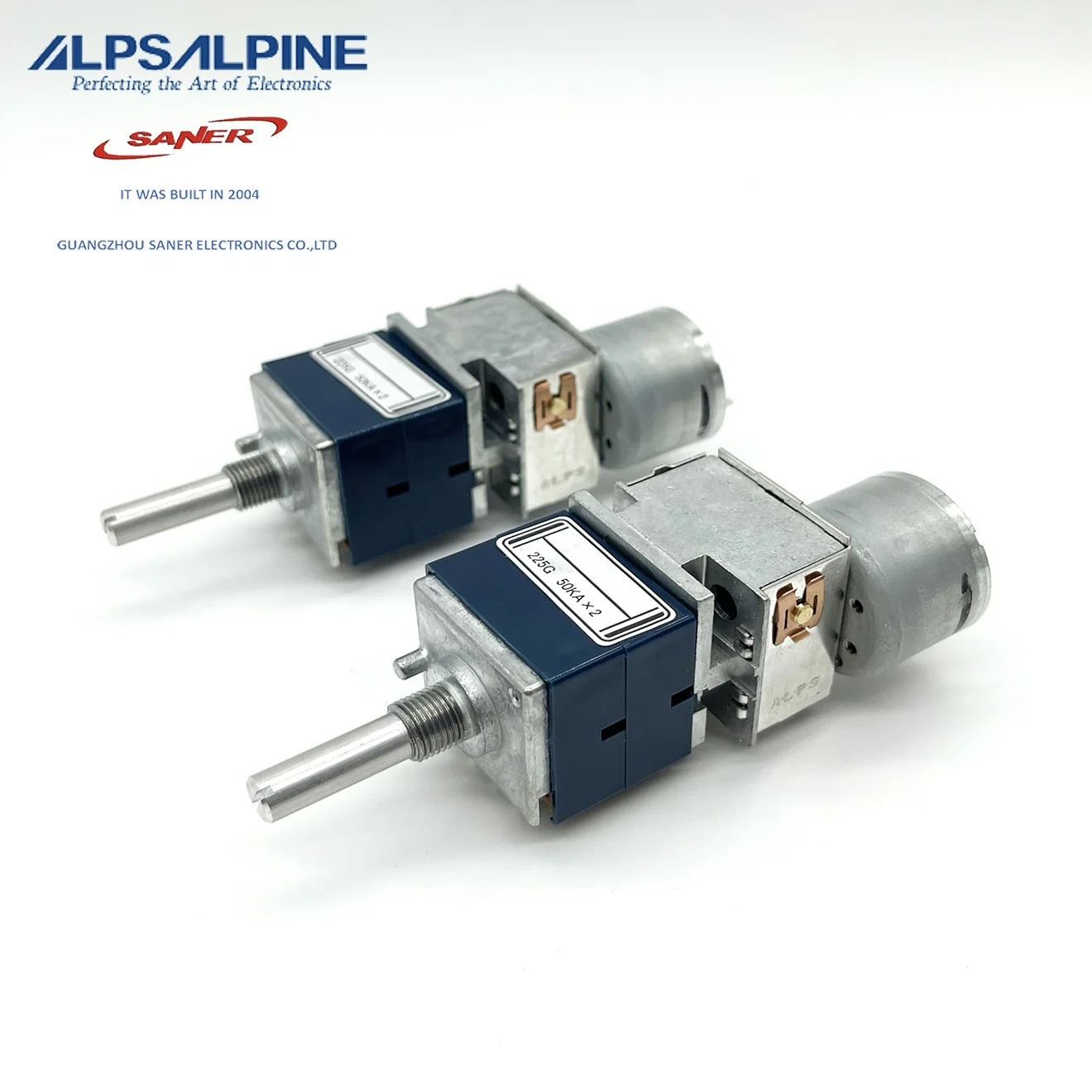 ALPS RK27112MC00W 50KA * 2 Rotary Motor-driven Type Metal Shaft Rotary potentiometer