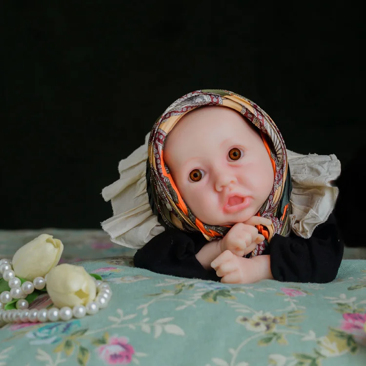 Factory Cheap Pricebaby Reborn Pequeno 50cm Girl 3Kg Realistic Bright Eyessilicone Doll Reborn Solid With Eyes Girl Doll