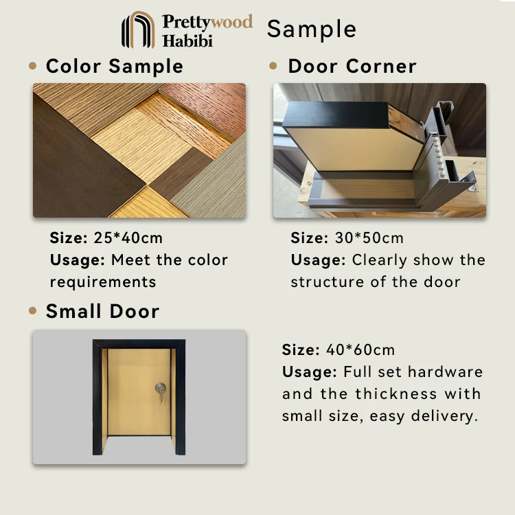 American Bathroom Door Residential Modern Waterproof Prehung Apartment Black Walnut Glass Inserted Interior Wooden Door