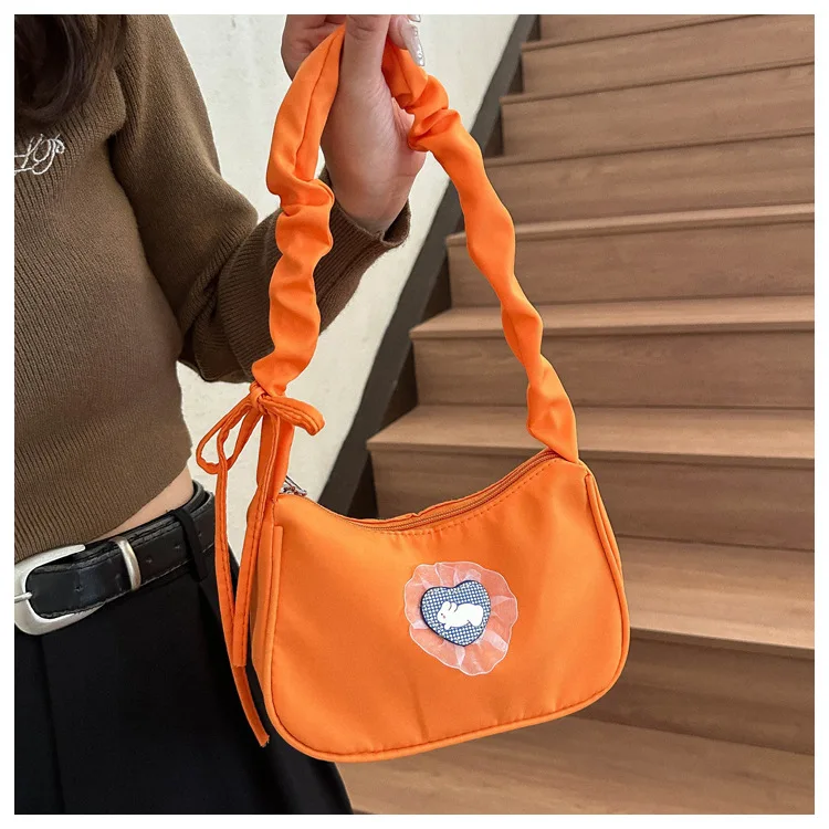 2024 New Vintage Wholesale Cute Lace Ruffle Purses Shoulder Handbag Underarm Bag Girl sling bags for women hand tote