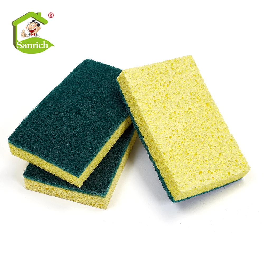 Biodegradable Sponge Kitchen Cellulose Kitchen Sponge Rectangle Cleansing Sponge