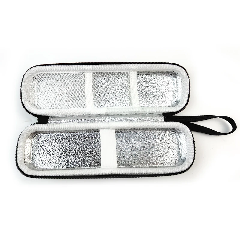 Portable Medical Bag Waterproof Leakproof Tin Foil Material Sterile Insulin Syringe Case with Cooling Bag Ice Pack