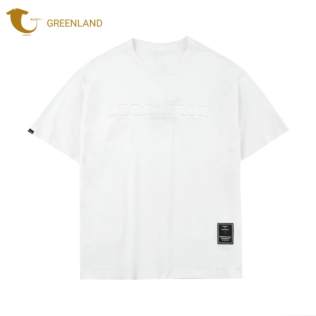 Customized  New Design Fashionable Casual Letter 3D Embossed Technique Popular T-shirt for Men Daily Wear Clothes