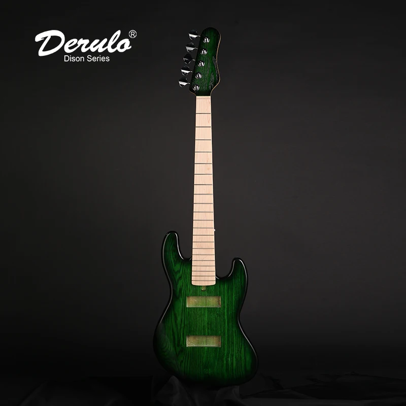Электрическая бас-гитара Derulo, сделай сам, OEM, 5 струн, высокое качество, необработанный товар, горловина из канадского клена, по индивидуальному заказу