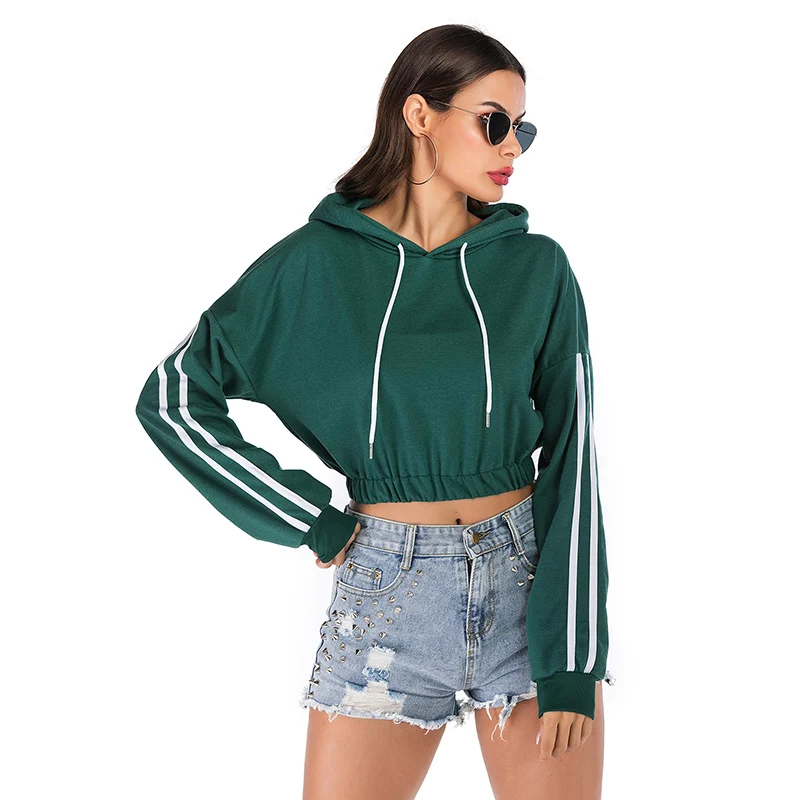 Breathable Warm All-match Sales Green Custom Hooded Luxury Sweater Girl