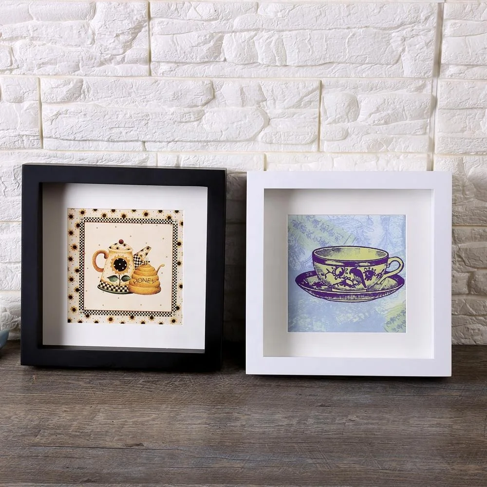 Wholesale 2024 Family New Style Custom Size Modern Wooden Shadow Box Photo Frame For Vintage Effect