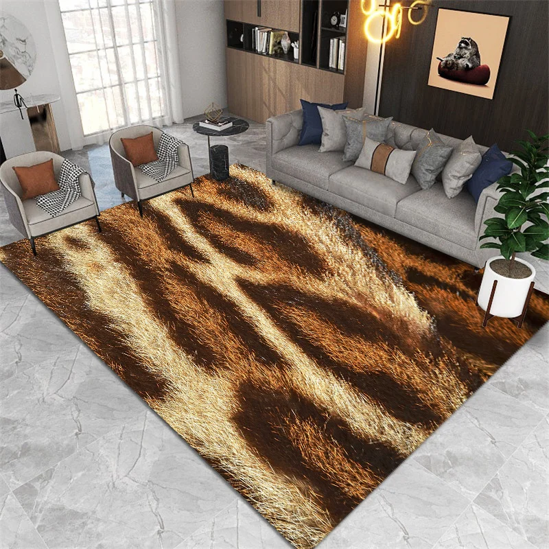 Traditional Custom carpets jacquard Anti Slip Large Living Room Printed 3D Carpet genuine cowhide rugs carpert living room