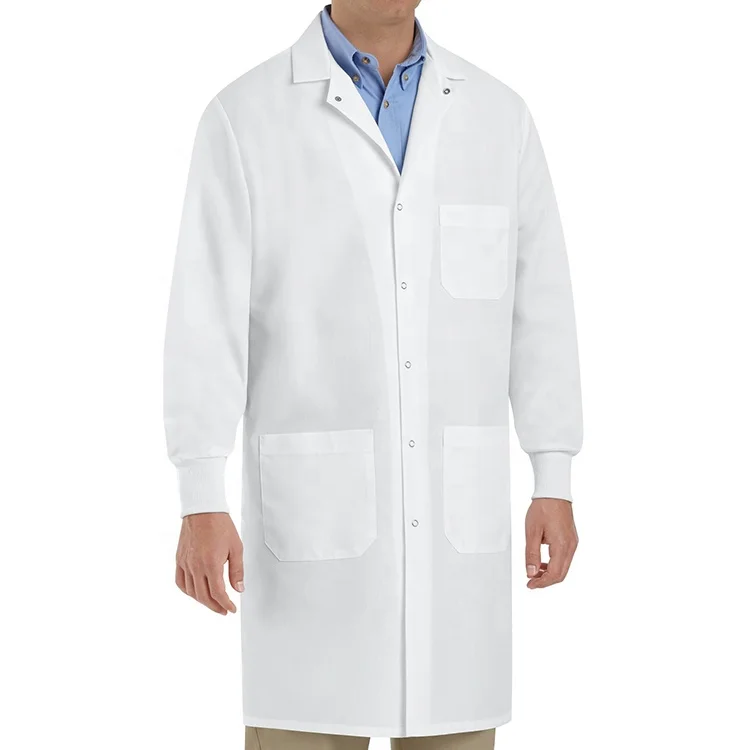 Unisex Laboratory Warehouse Doctors Coat White Long Sleeve Healthcare Hospital Nurse Doctor Uniform Lab Coat