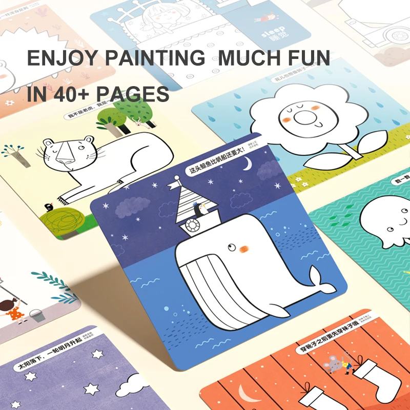 mideer MD4214-CT01 Coloring Book - Animal Friends Drawing Book