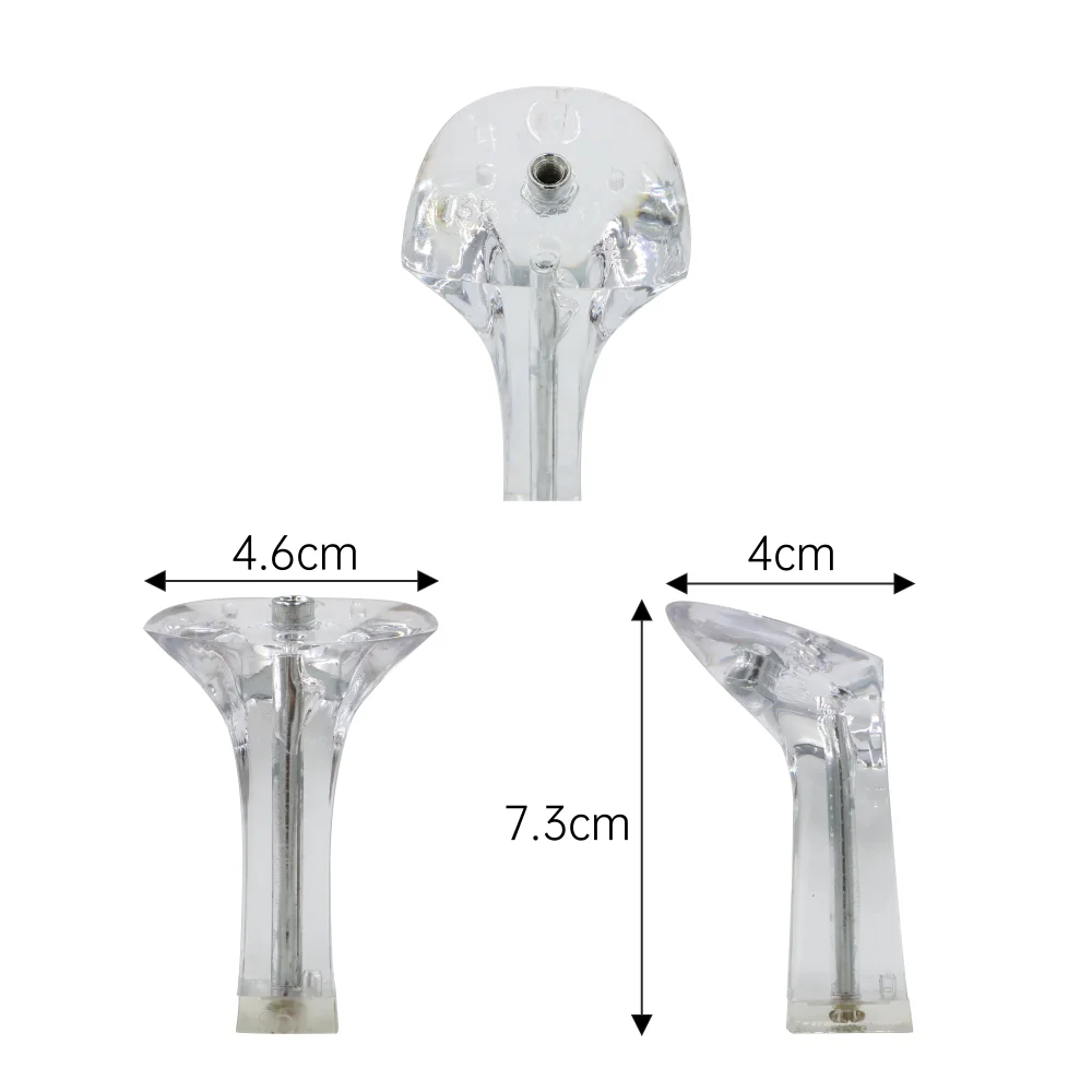 New design transparent crystal PC heel for sandals wedding shoes