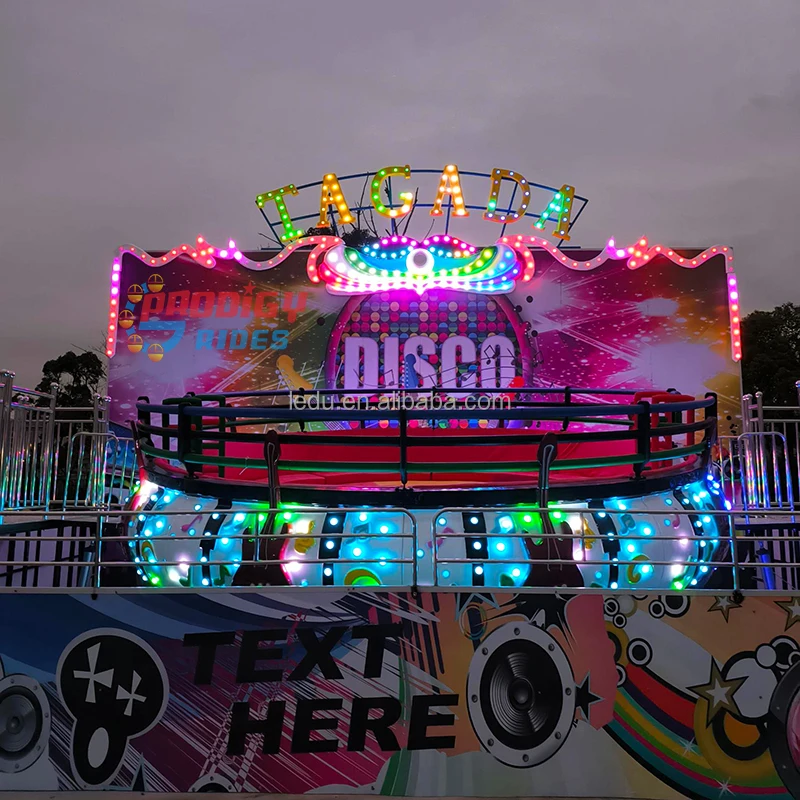China manufacturer amusement park trailer mounted rotating disco tagada turntable ride for sale