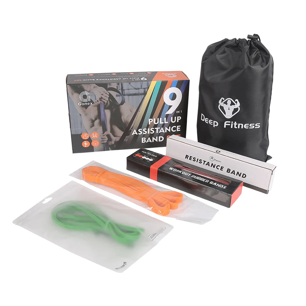 Gym Exercise Heavy Resistance Bands Rubber Stretching Elastic Pull Up Bands Set Gym Workout Bands