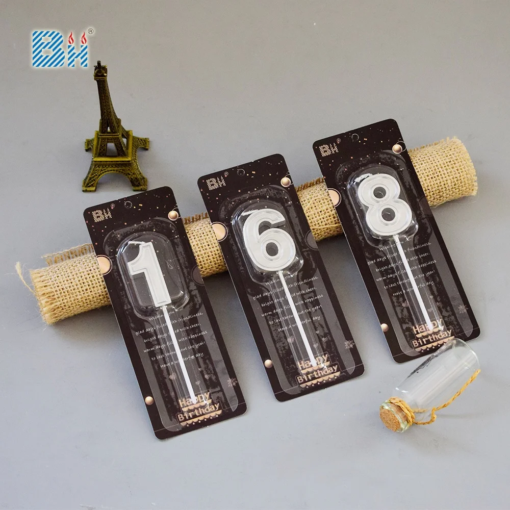 Mini Gold Number Candles birthday