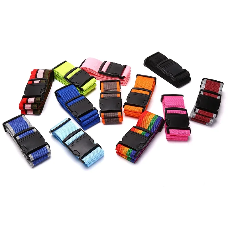 Travel Accessories Can Be Adjusted Luggage Strap Luggage Box Fixing Belt Suitcase Lock Buckle Strap Travel custom luggage strap
