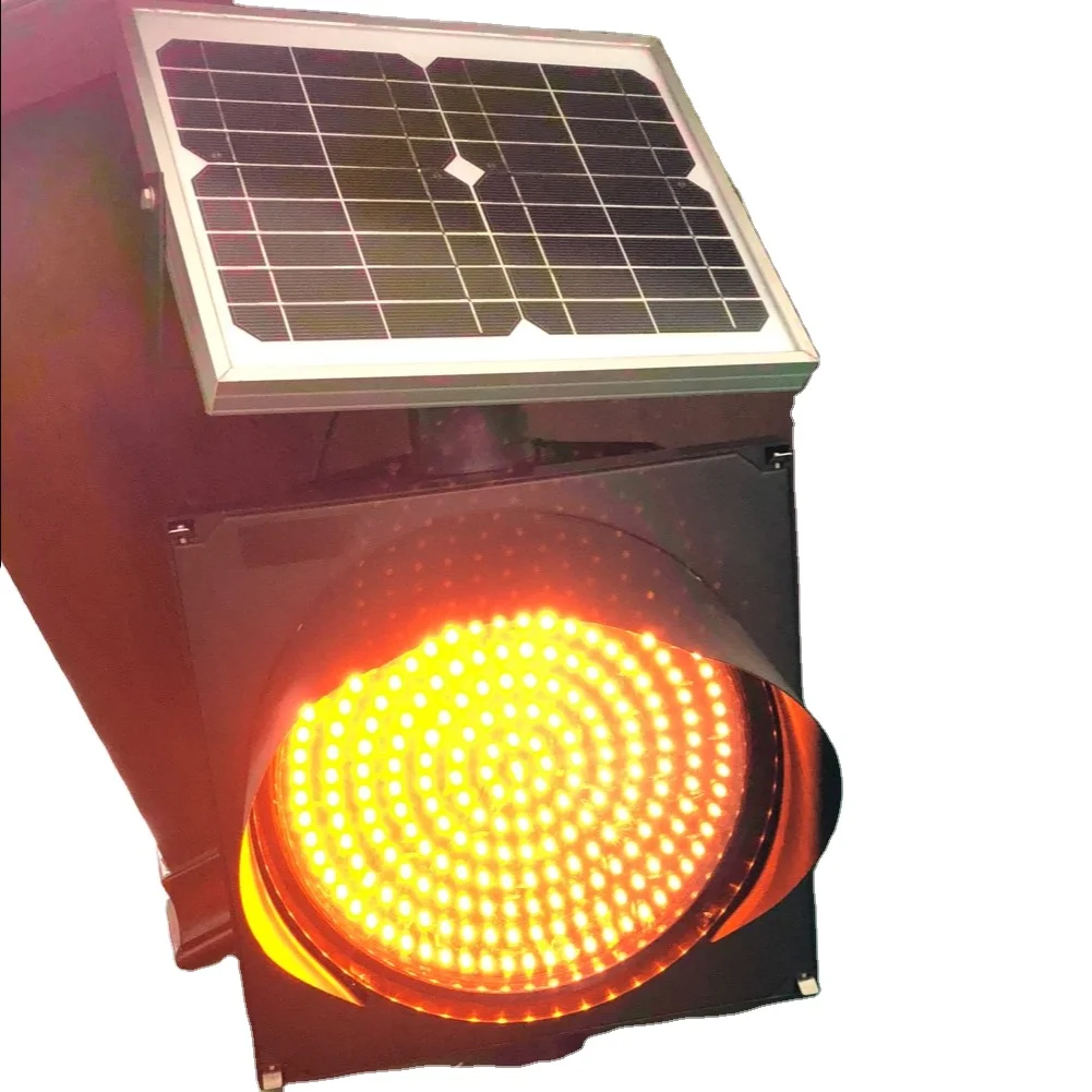 Solar Powered LED Traffic Sign Flashing Red Green and Yellow Light Traffic Warning Product traffic sign