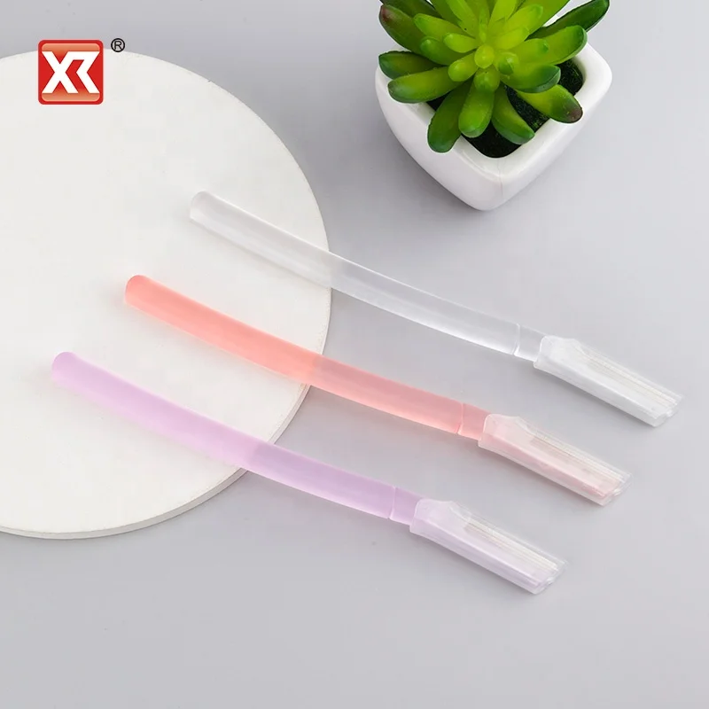 Private label stainless steel face exfoliating eyebrow razor dermaplaning professional tool set pack