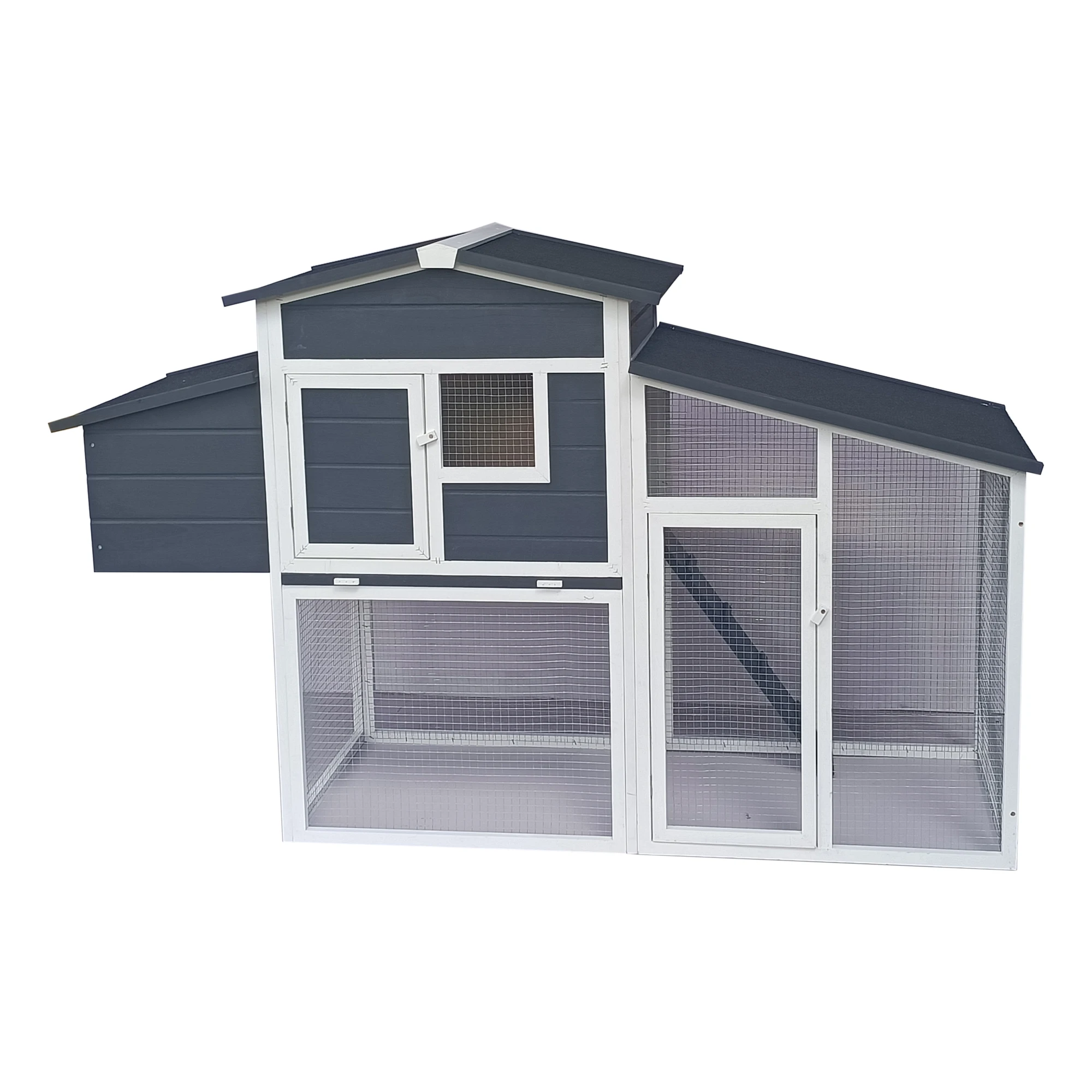 XPT009 Wooden Pet Cages Chicken Coop natural gery color for outdoor and outside chicken run