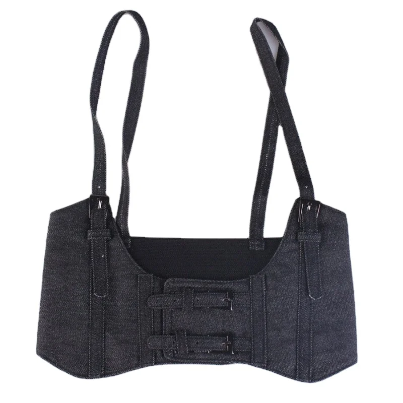 Factory direct sales Tight Elasticity Strap-style breast display with shirt skirt decoration Female belt