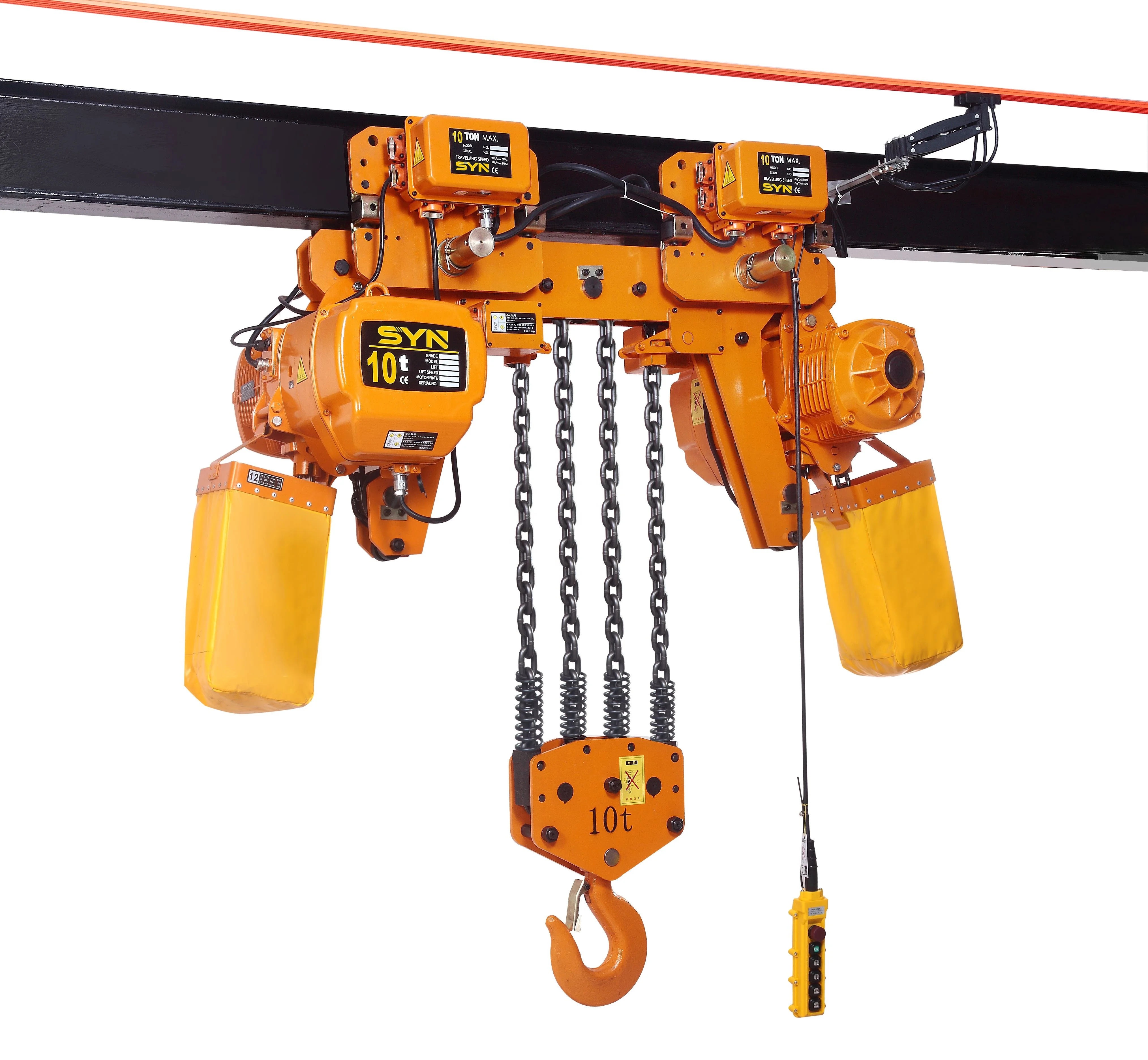 2 ton single chain electric hoist crane hook HHBB Low clearance loop chain electric hoists