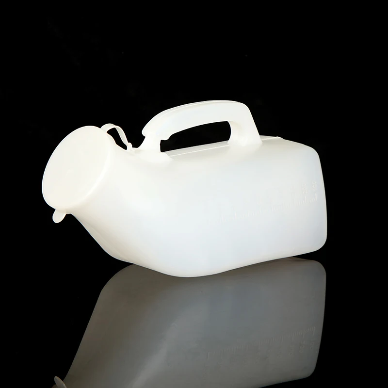 Portable male urine test bottle for hospital with hanging lid