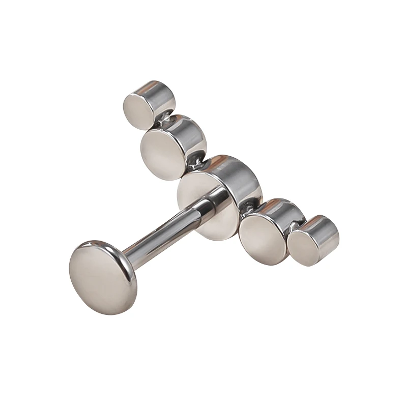 ASTM F136 Titanium High Grade Internally Threaded Zircon Body Jewelry Labret Lip Piercing Earrings Jewelry