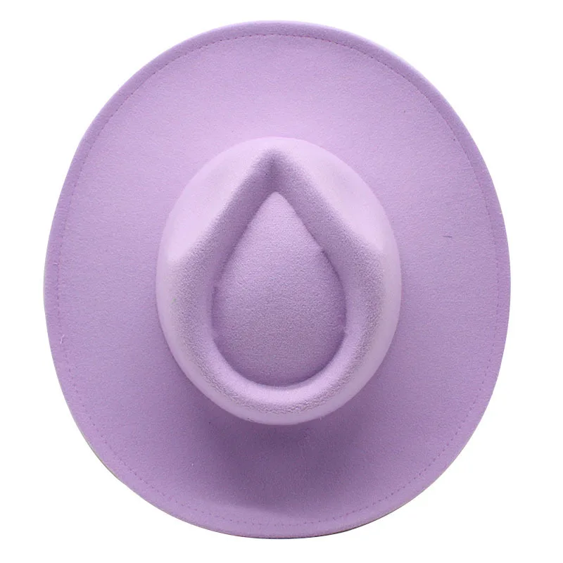 2021 New Arrival autumn/winter Panama Jazz hats for men and women elegant wide brim solid color hard fedora hats