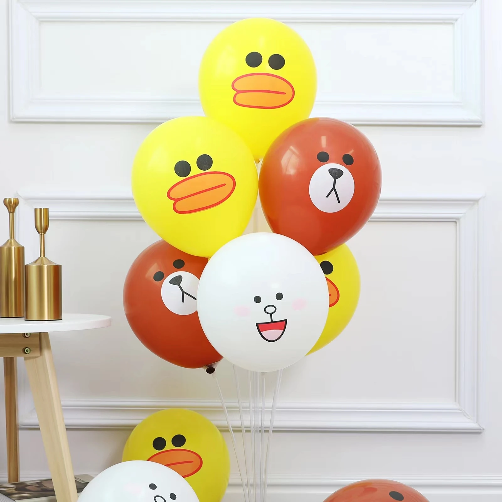 Hot selling 12inch 2.8g kids funny duck rabbit bear printed latex balloon