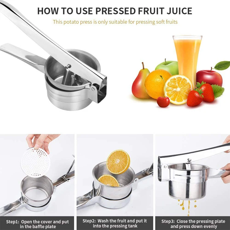 woman spaghetti sauce potato press herb cutter press noodle paper brick maker press small mash potato squeezer masher